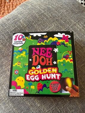 🔘NeeDoh Golden Egg Hunt Squishy Toy Set - Green Box